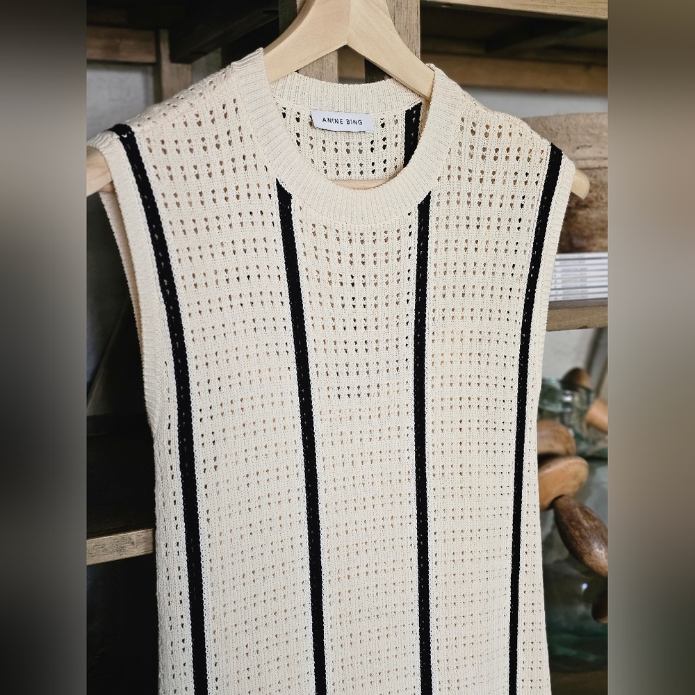 ANINE BING Lanie Cream Crochet Mini Dress XS - Picture 11 of 14